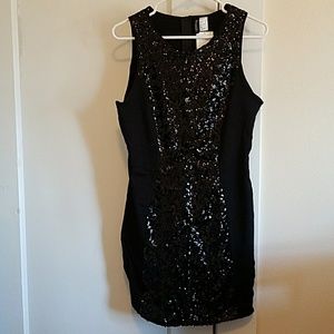 H&M black sequin dress